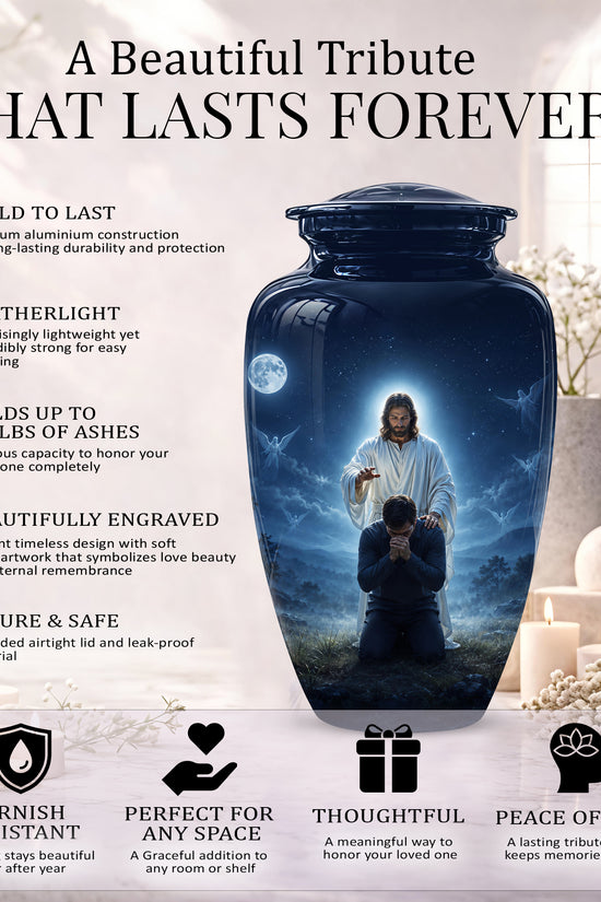Jesus In Gethsemane Cremation Urn - Spiritual Urns To Tribute Ashes