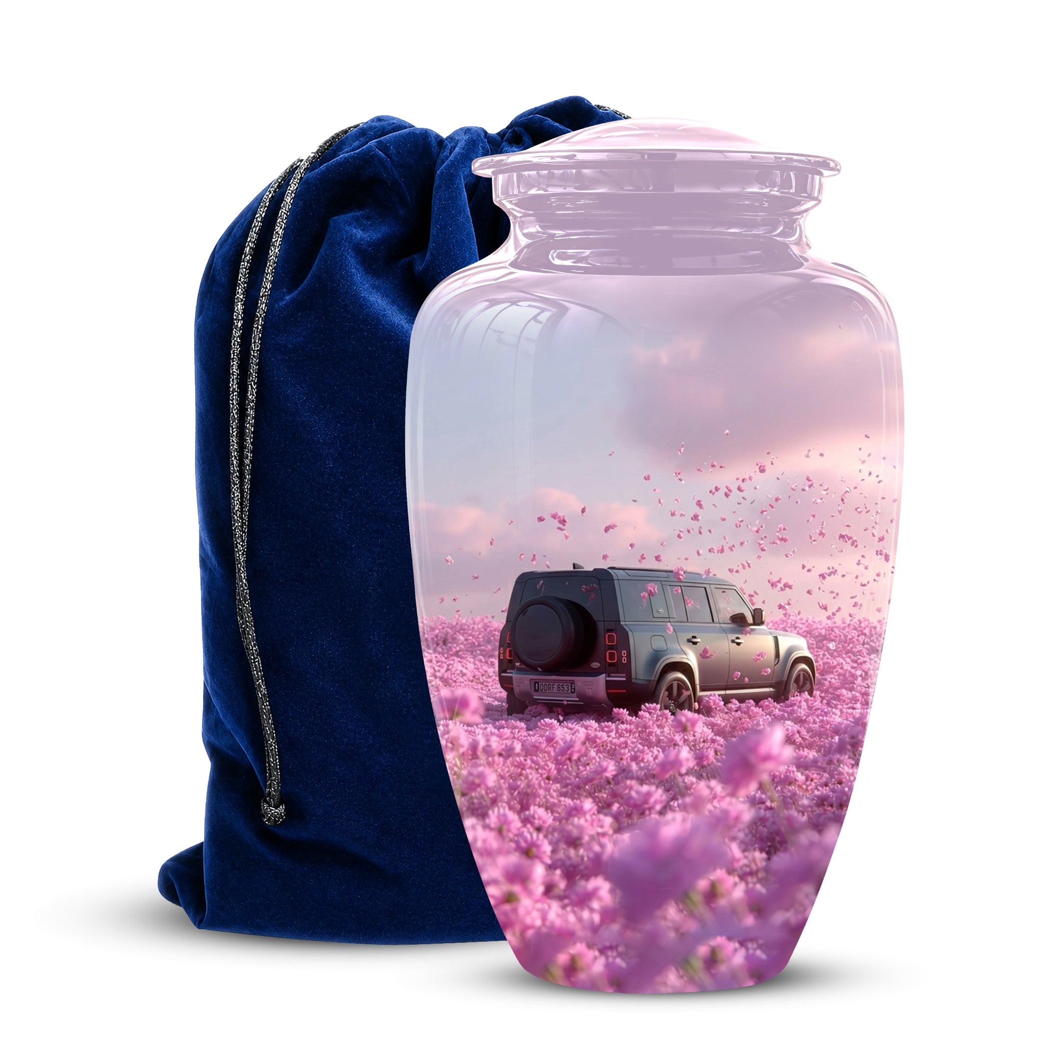 Personalized Car Cremation Urn - Pink Memorial Urns For Women Ashes
