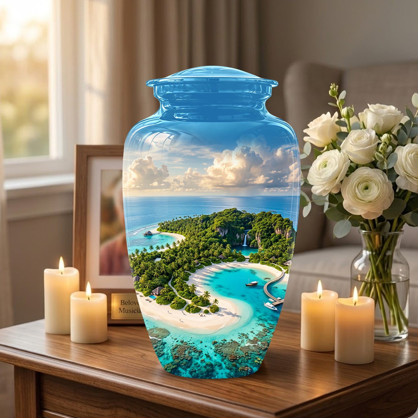 Beach Memorial Urns For Human Ashes - Custom Handmade Urns For Ashes