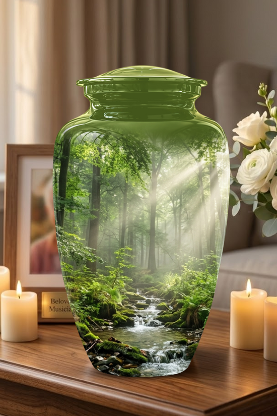 Forest Scenic Cremation Urn - Artistic Funeral Urns For Nature Lover's Ashes