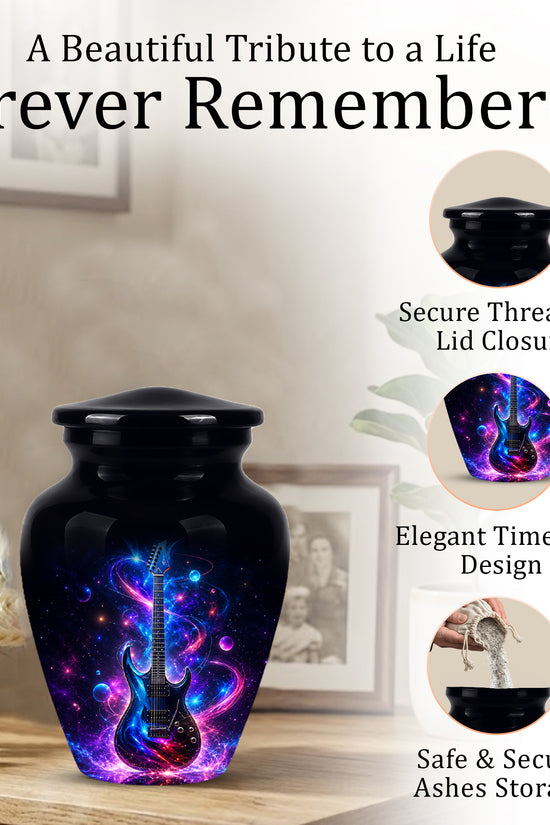 Electric Guitar Cremation Urn - Guitar Memorial Urns For Music Lovers