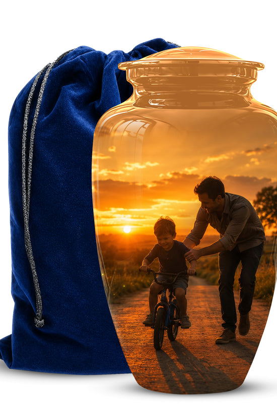 Father & Son Themed Urn - Handcrafted Custom Memorial Urns For Ashes