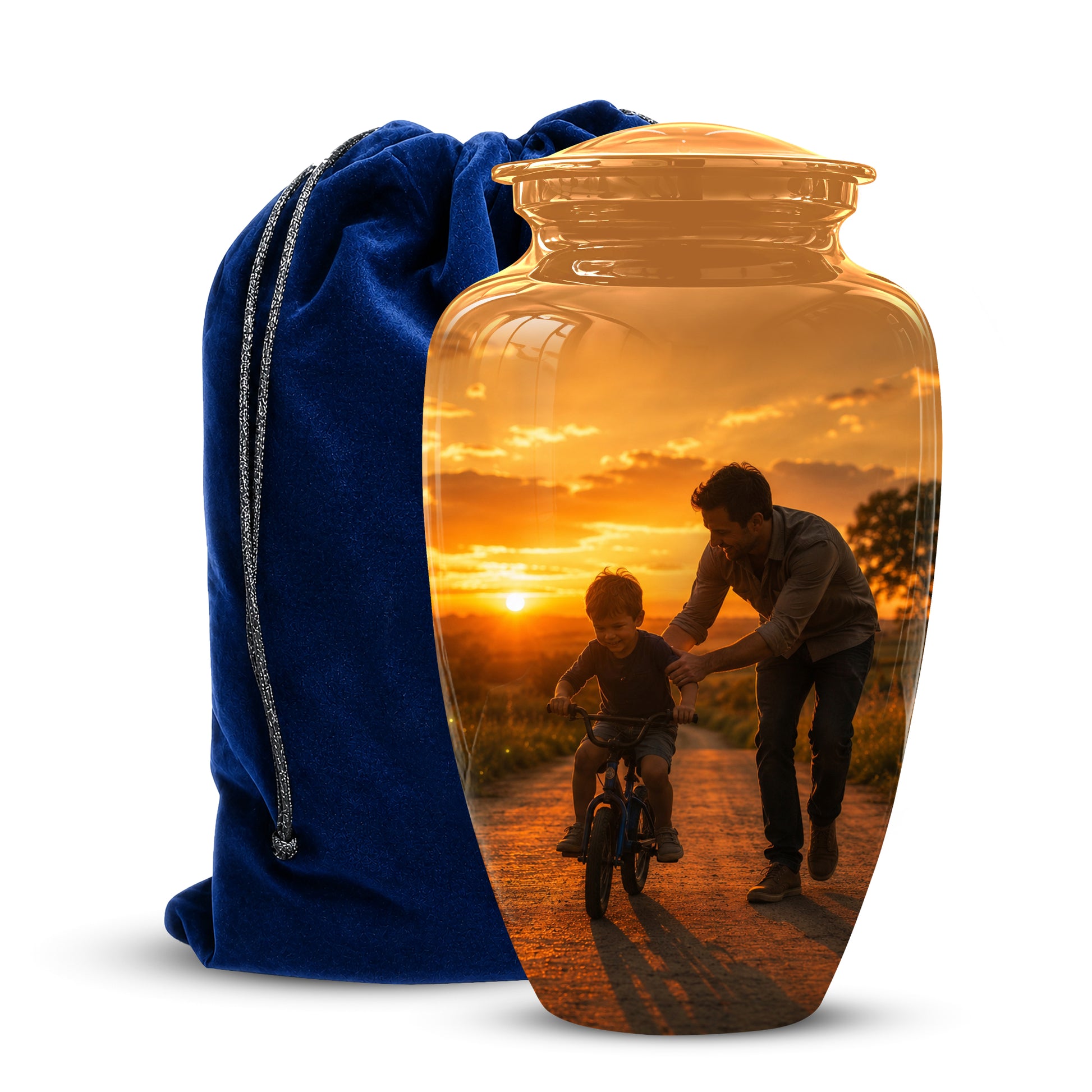 Father & Son Themed Urn - Handcrafted Custom Memorial Urns For Ashes
