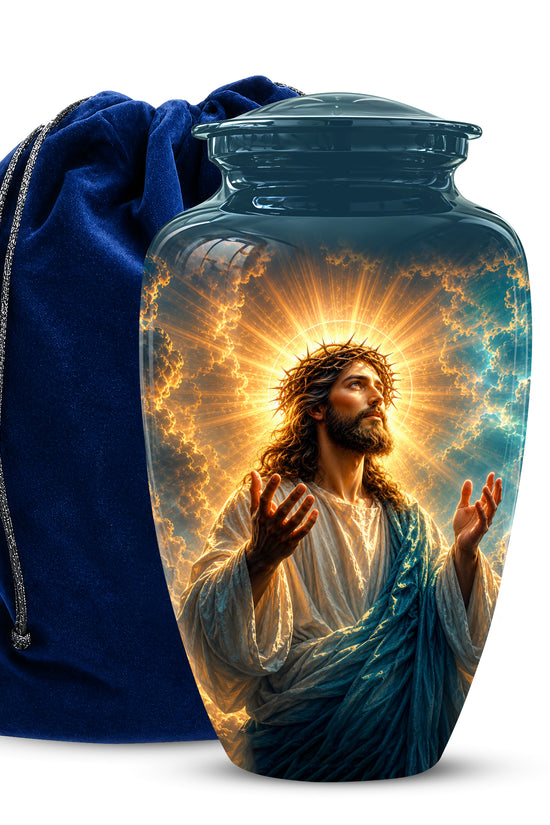 Personalized Jesus Cremation Urn - Handmade Religious Urns On Sale