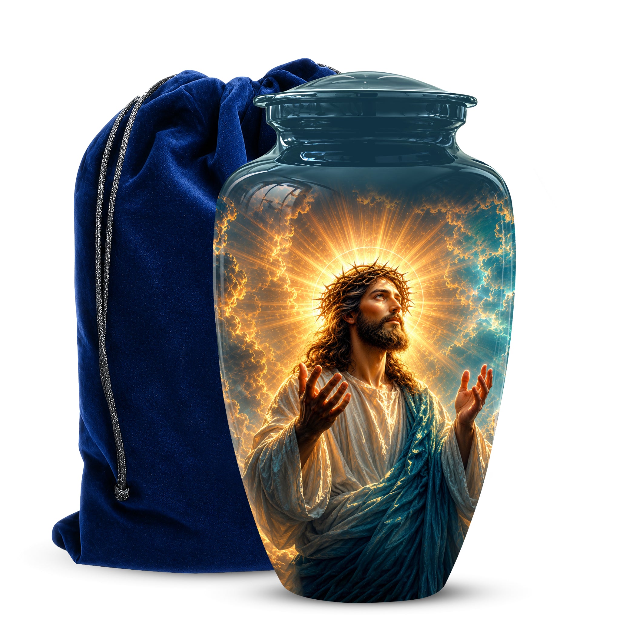 Personalized Jesus Cremation Urn - Handmade Religious Urns On Sale