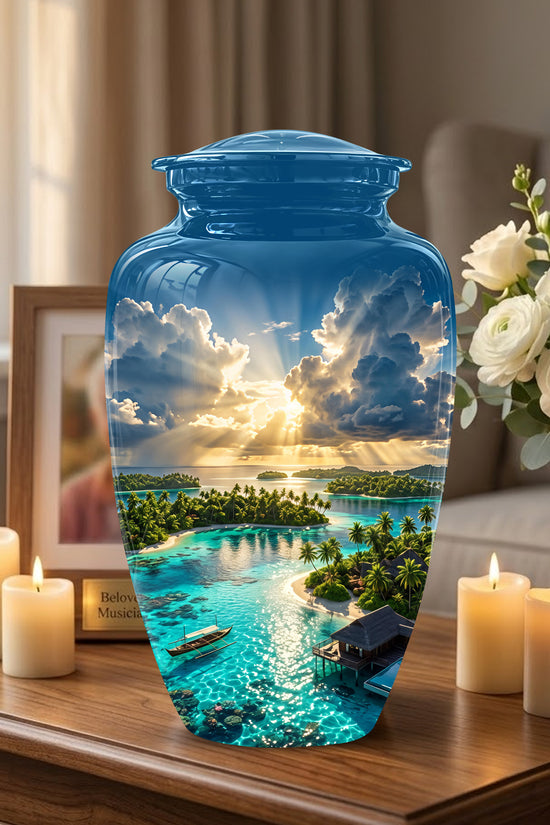 Beach Cremation Urn - Personalized Adult Urns For Human Ashes