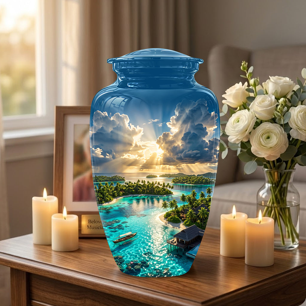 Beach Cremation Urn - Personalized Adult Urns For Human Ashes