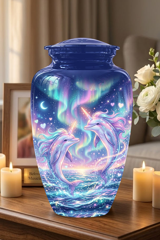 Baby Dolphin Cremation Urn - Personalized Artistic Urns For Human Ashes