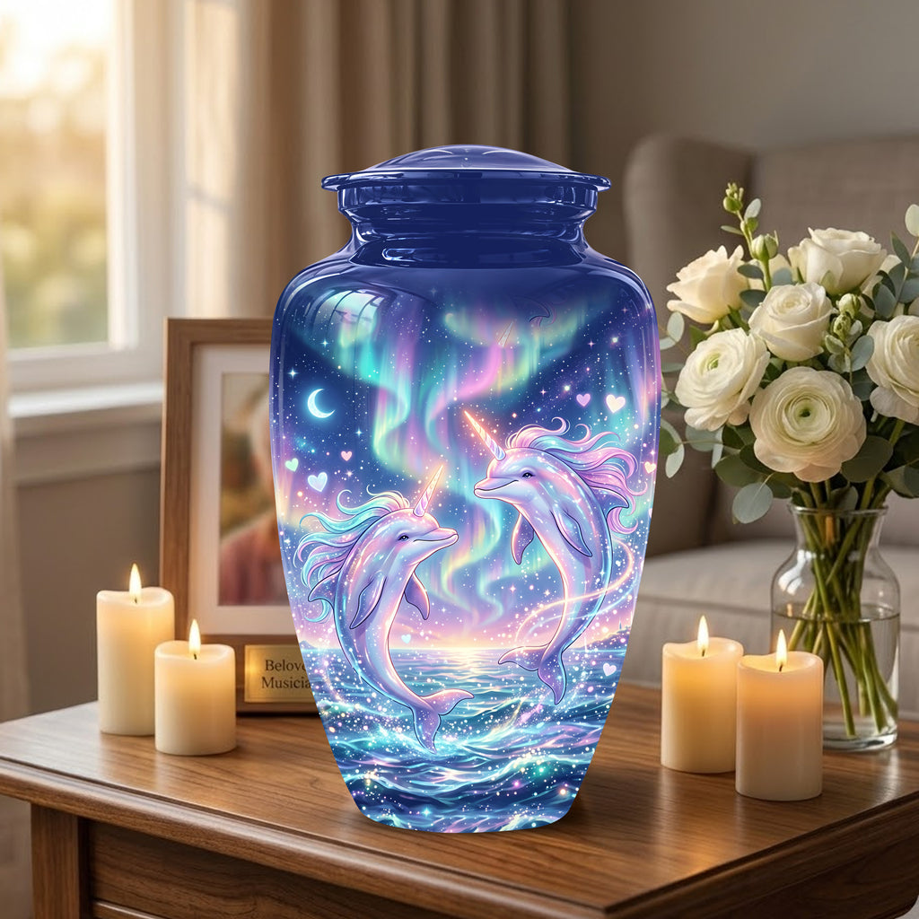 Baby Dolphin Cremation Urn - Personalized Artistic Urns For Human Ashes