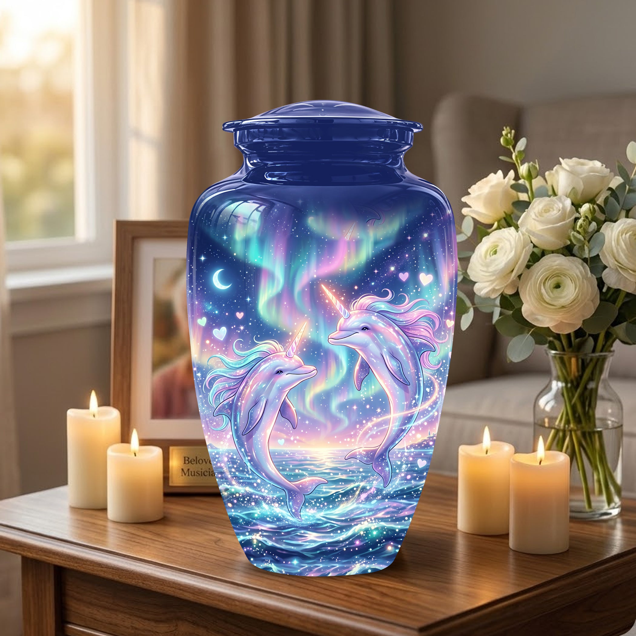 Baby Dolphin Cremation Urn - Personalized Artistic Urns For Human Ashes