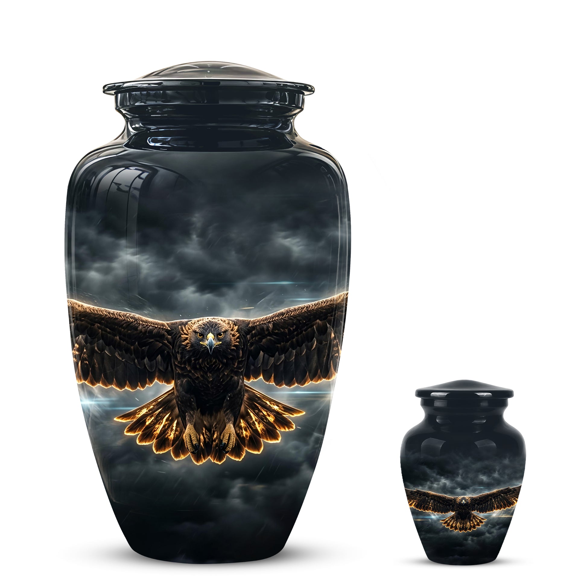 Flying Eagle Memorial Urn - Handcrafted Custom Urns For Human Ashes