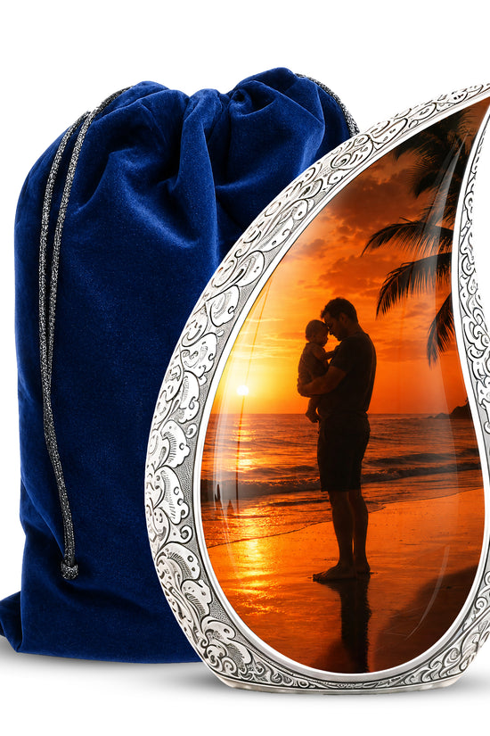 Custom Father Cremation Urn - Peaceful Tribute Memorial Urns For Dad