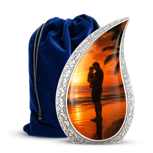 Custom Father Cremation Urn - Peaceful Tribute Memorial Urns For Dad