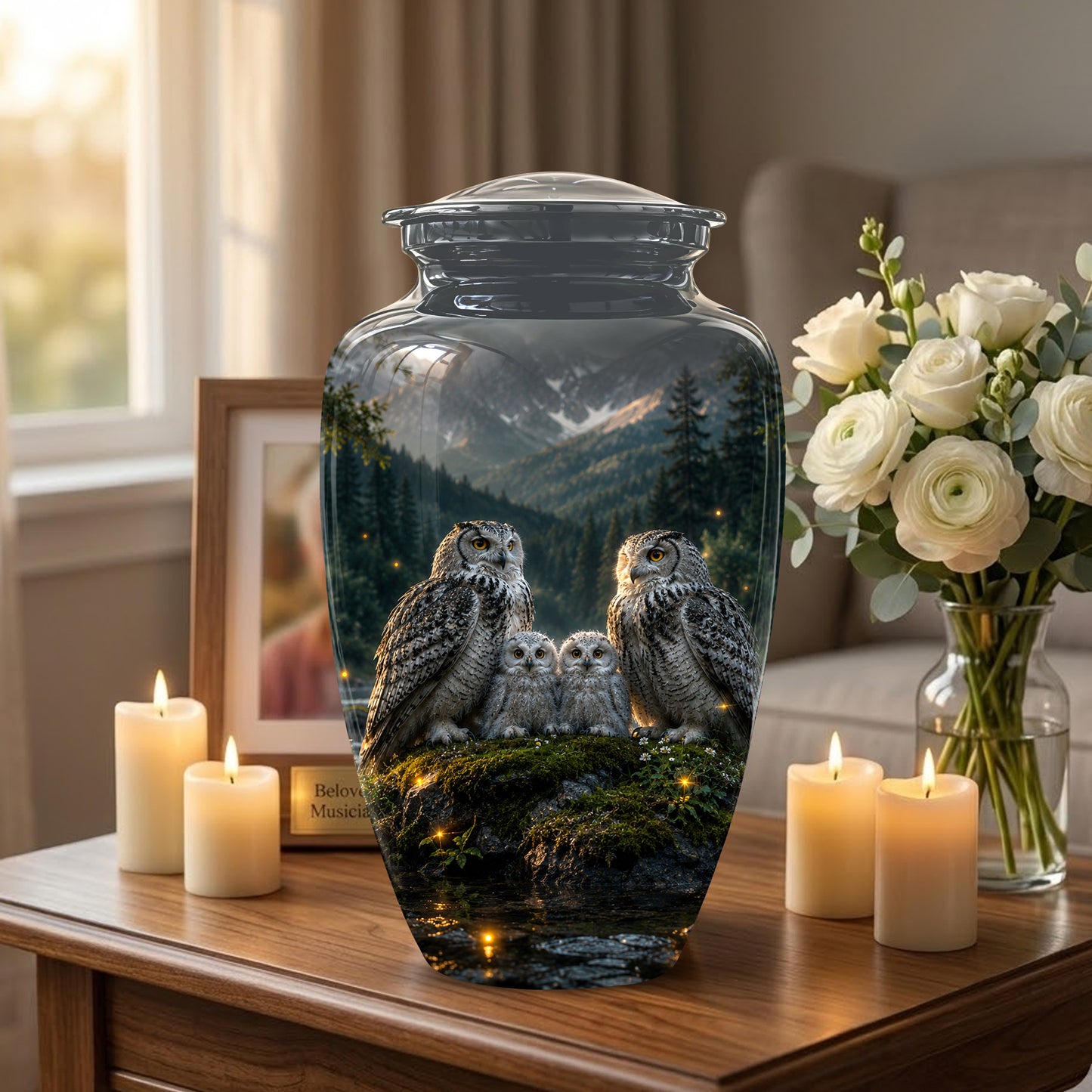 Owl Family Cremation Urn for Ashes – Beautifully Custom Memorial Urn