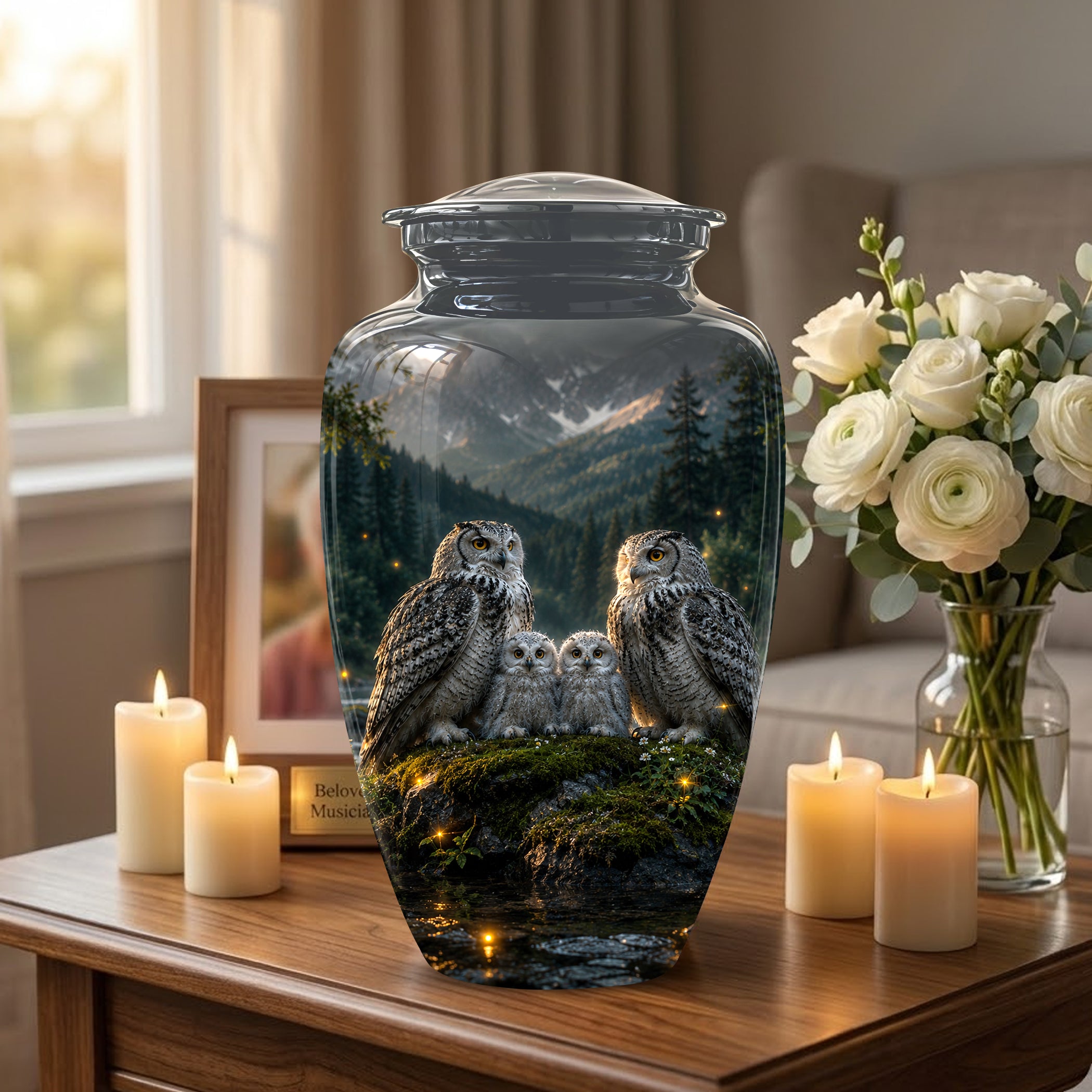 Owl Family Cremation Urn for Ashes – Beautifully Custom Memorial Urn