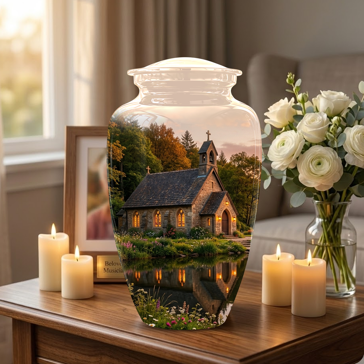 Christian Church Cross Burial Urn - Spiritual Burial Urns For Human Ashes