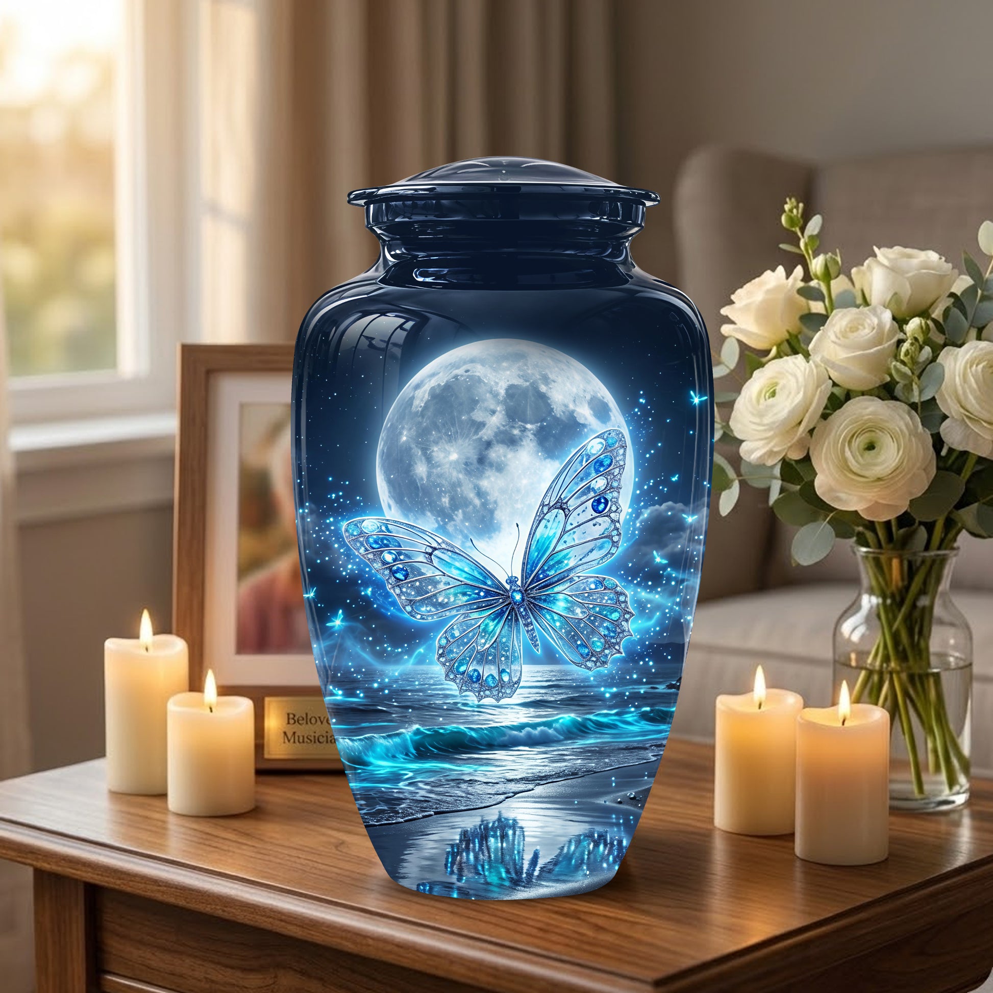 Beautiful Butterfly Burial Urn - Custom Memorial Urns For Women Ashes