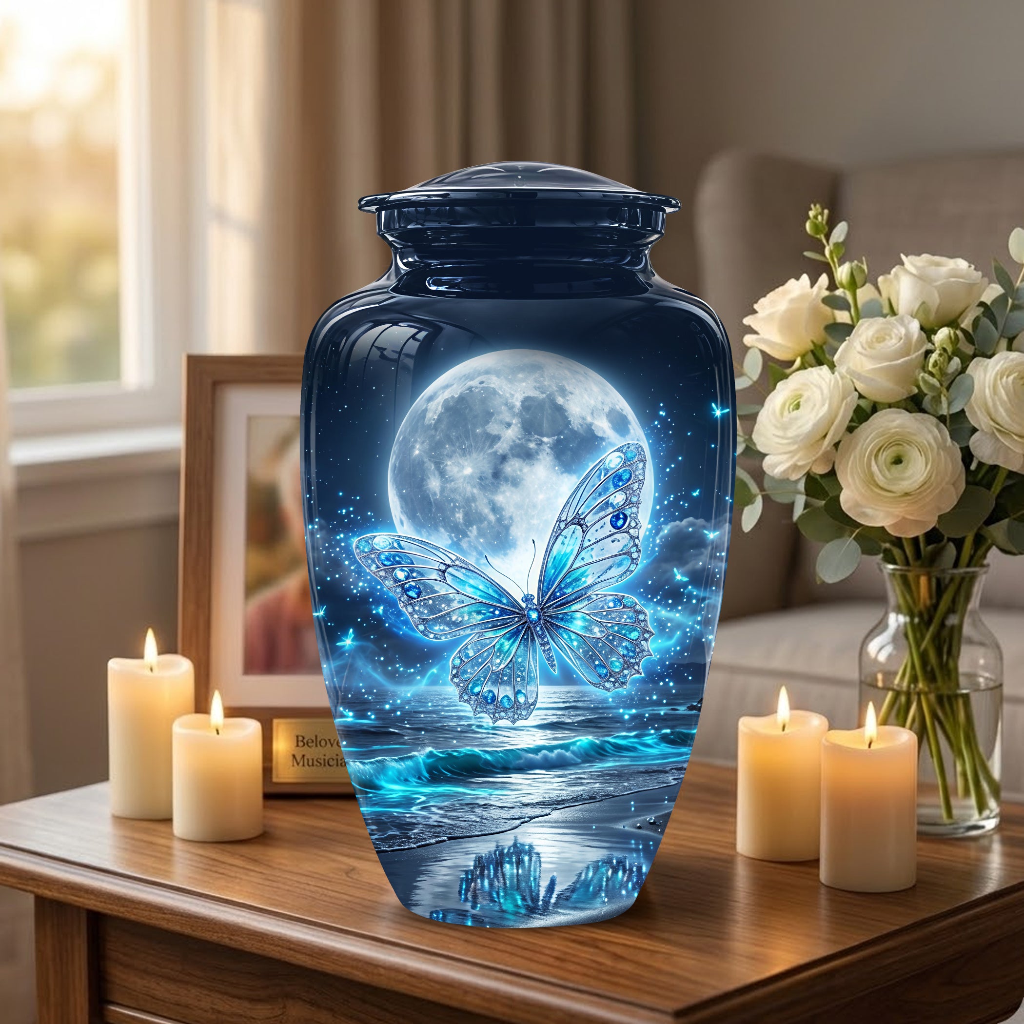 Beautiful Butterfly Burial Urn - Custom Memorial Urns For Women Ashes