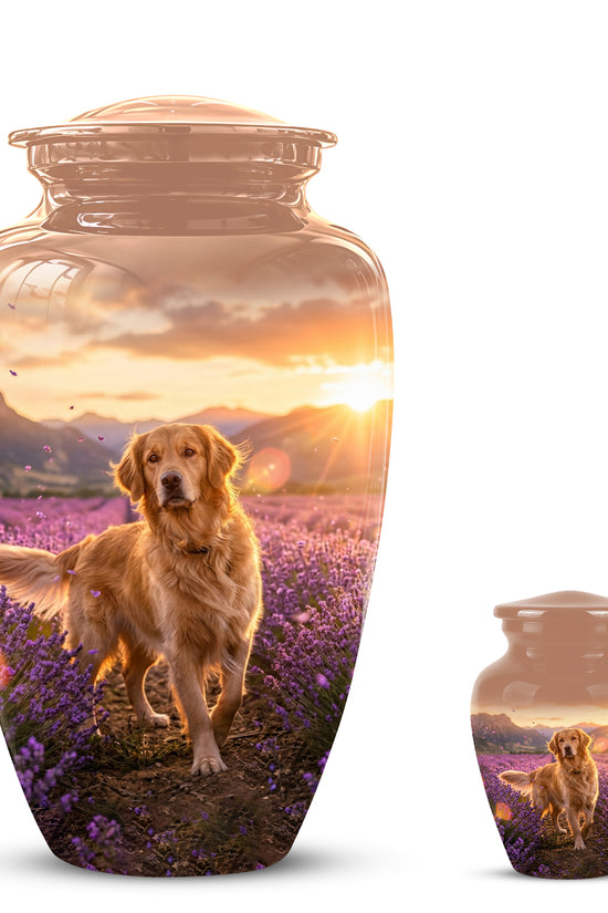 Golden Retriever Memorial Urn - Eternal Resting Urn For Pet Dog Ashes