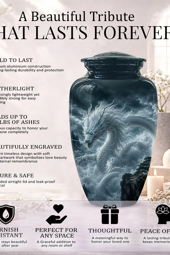 Dragon Cremation Urn = Custom Artistic Adult Memorial Urns For Ashes