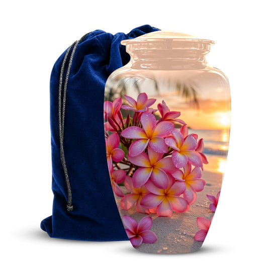Personalized Flower Cremation Urn - Premium Adult Memorial Urn On Sale