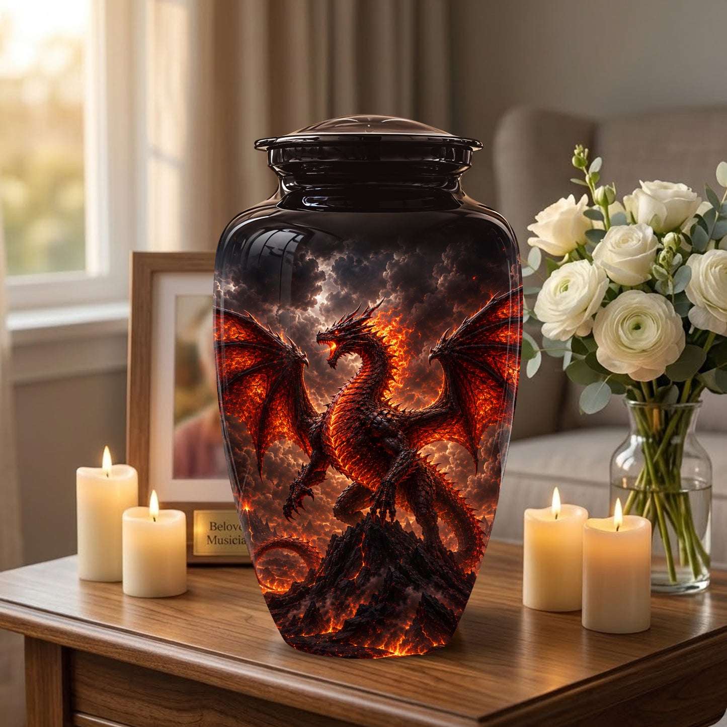Dragon Fire Cremation Urn - Mythical Dragon Urn For Men & Women Ashes