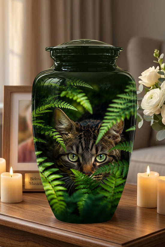 Cat Cremation Urns For Ashes - Personalized Black Pet Burial Urns