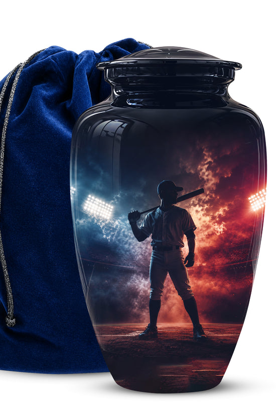 Personalized Baseball Player Cremation Urn - Handcrafted Memorial Urns For Ashes