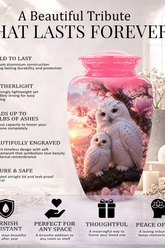 Owl Family Urn for Ashes – Elegant Cremation Memorial Urns For Humans