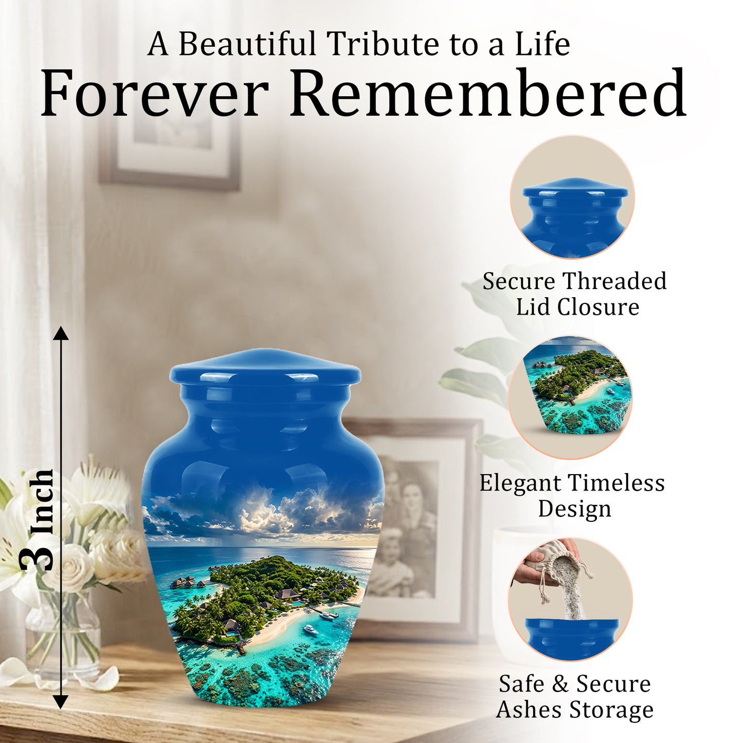 Beach Urns For Human Ashes - Custom Eternal Peaceful Tribute Urns