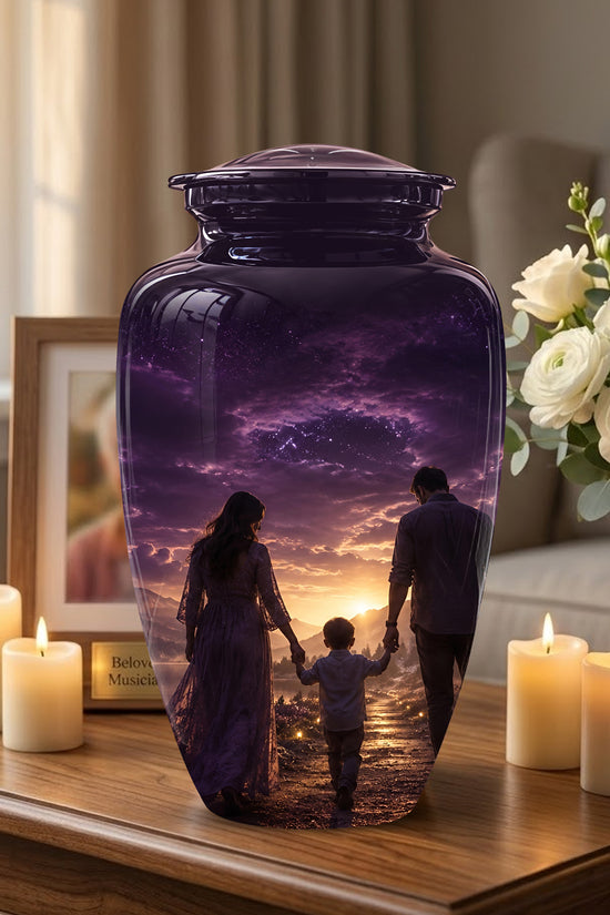 Father, Son & Mother Memorial Urn - Artistic Burial Urns For Human Ashes