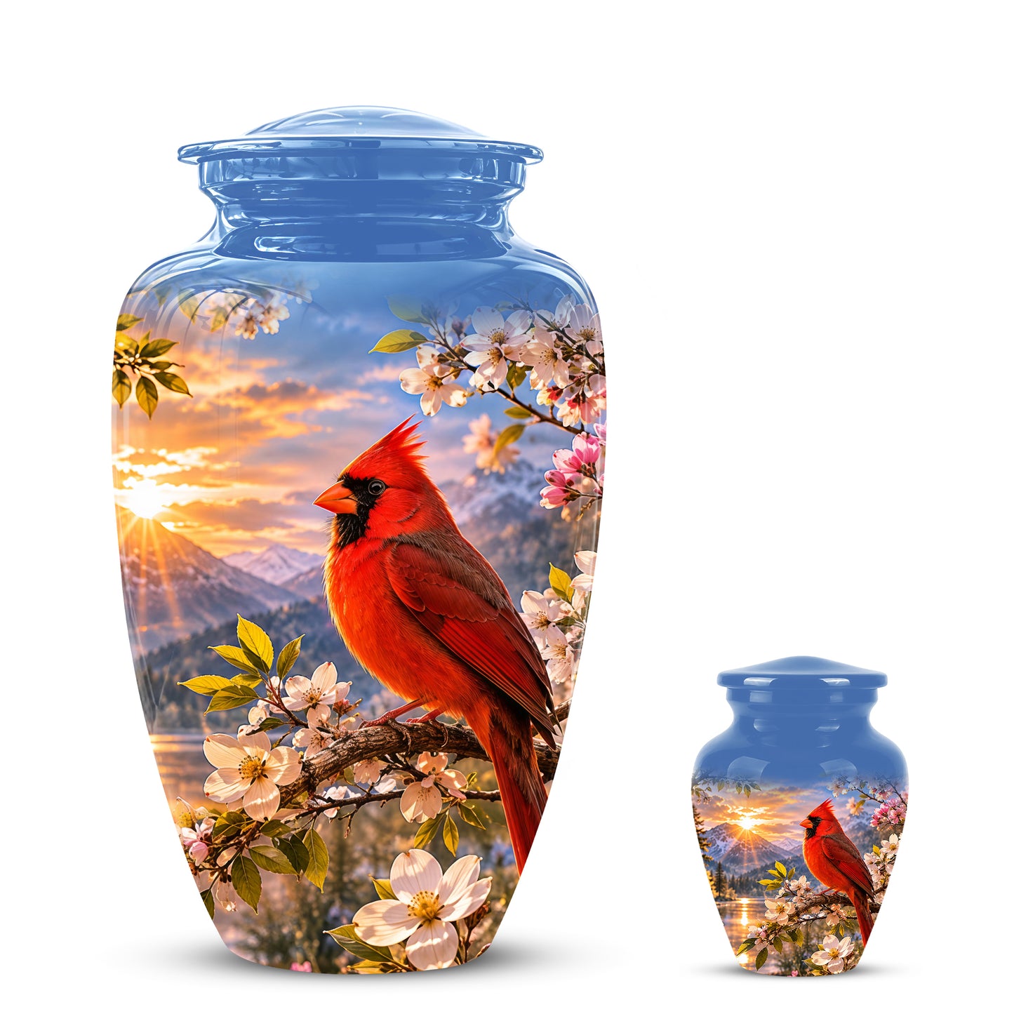 Red Cardinal Bird Cremation Urns - Beautiful Memorial Urns For Ashes