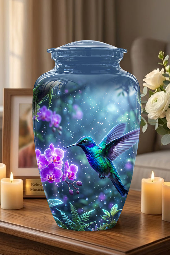 Celestial Hummingbird Cremation Urn - Beautiful Memorial Urns For Ashes