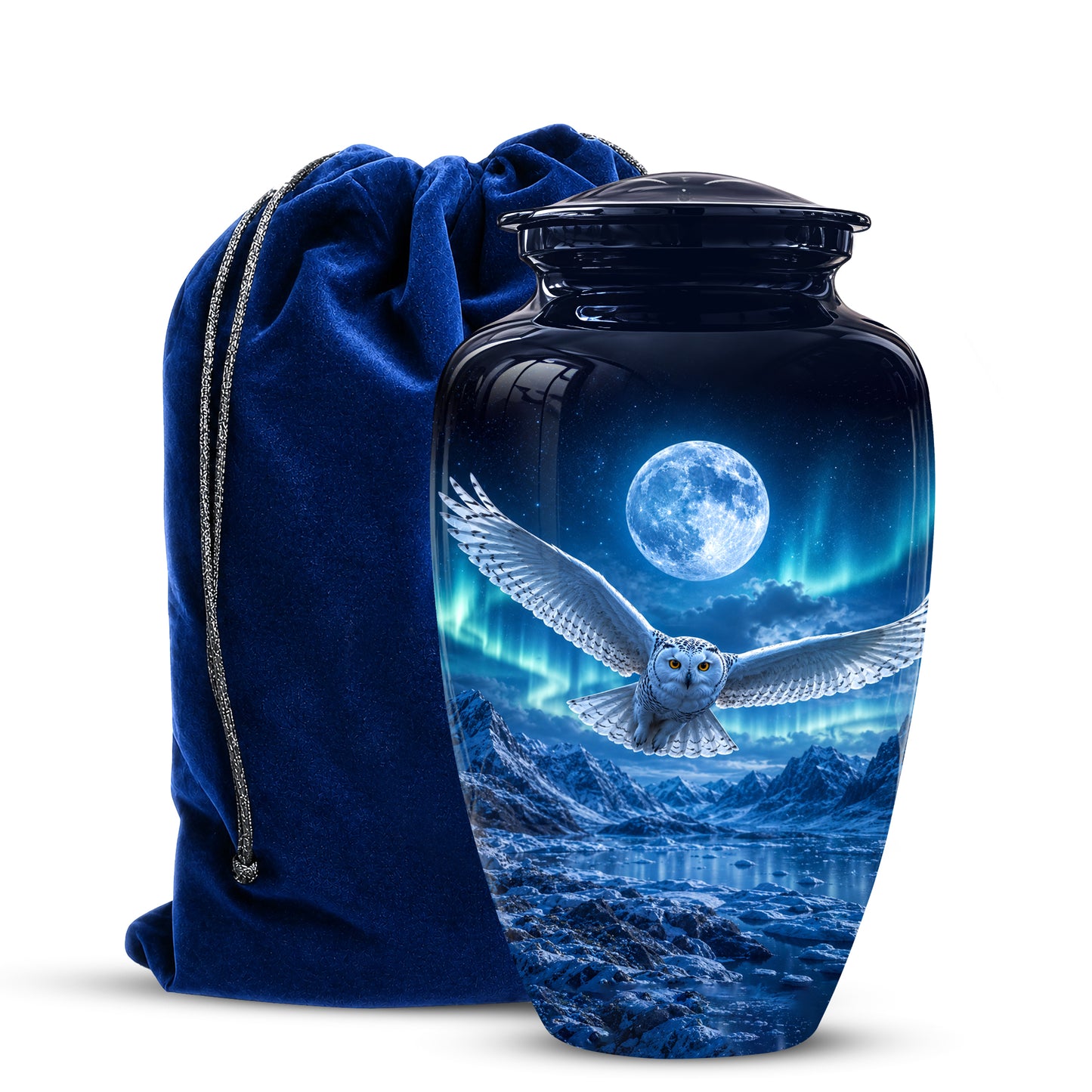 Flying Owl Memorial Urn - Night Owl Cremation Urns For Human Ashes
