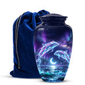 Dolphin Cremation Urn - Artistic Moonlight Memorial Urns For Ashes