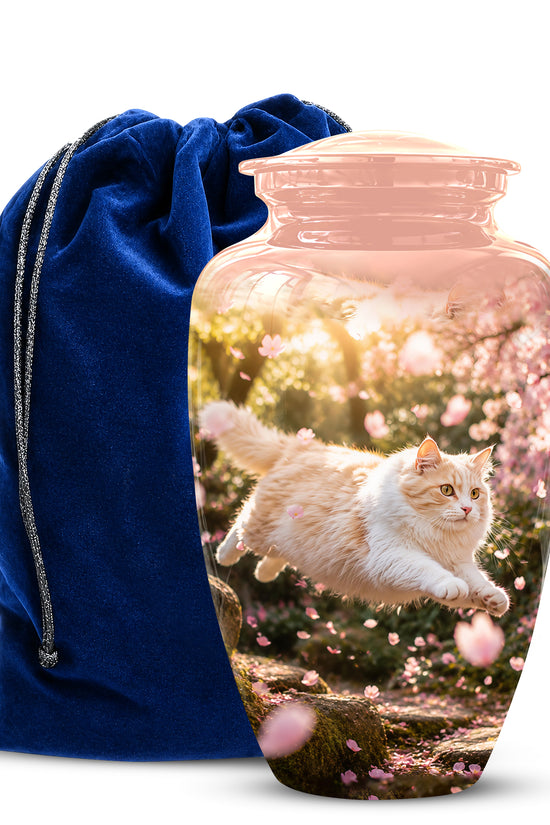 Fluffy Cat Pet Cremation Urn - Beautiful Pet Memorial Urns For Ashes