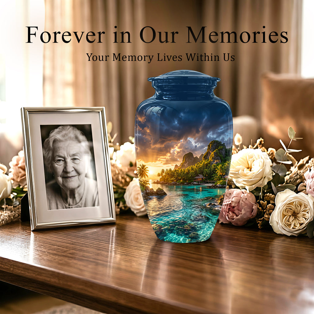 Beach Urns For Ashes - Sunset Scenic Memorial Urns For Nature Lovers