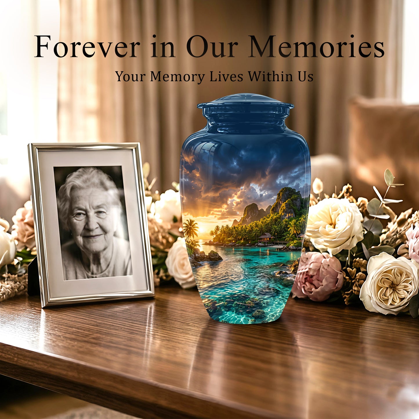 Beach Urns For Ashes - Sunset Scenic Memorial Urns For Nature Lovers