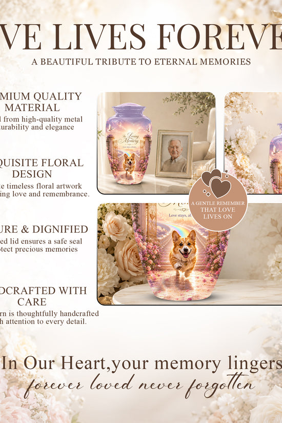 Pet Dog Memorial Urn – Personalized Dog Cremation Urn for Pets Ashes