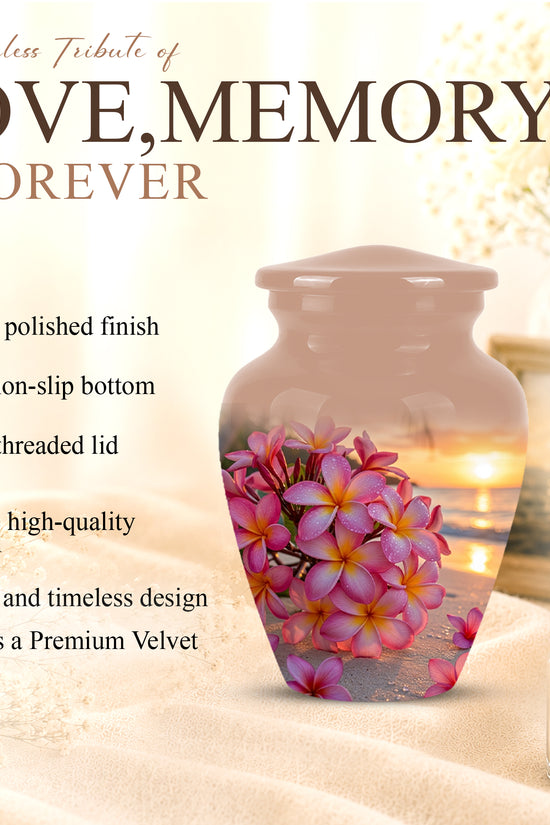 Personalized Flower Cremation Urn - Premium Adult Memorial Urn On Sale