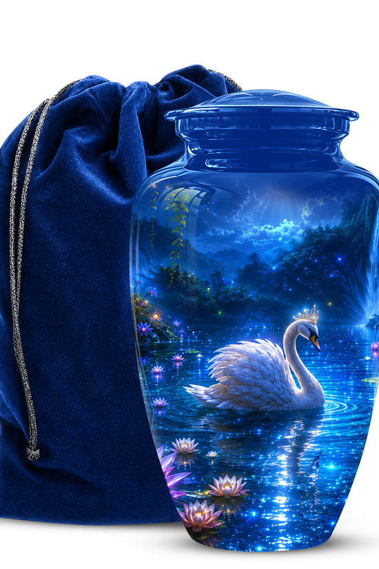 White Swan Memorial Urn - Custom Cremation Urns For Men & Women Ashes