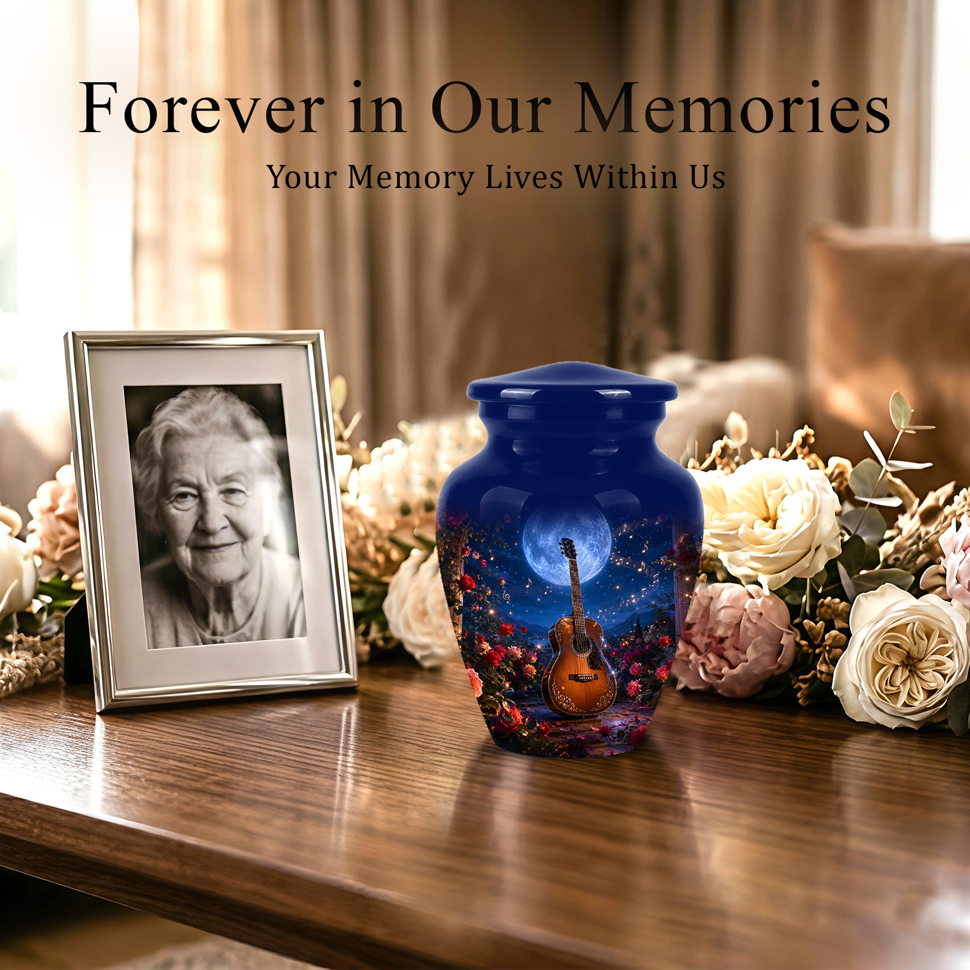 Guitar Memorial Urn - Personalized Cremation Urns For Men&Women Ashes