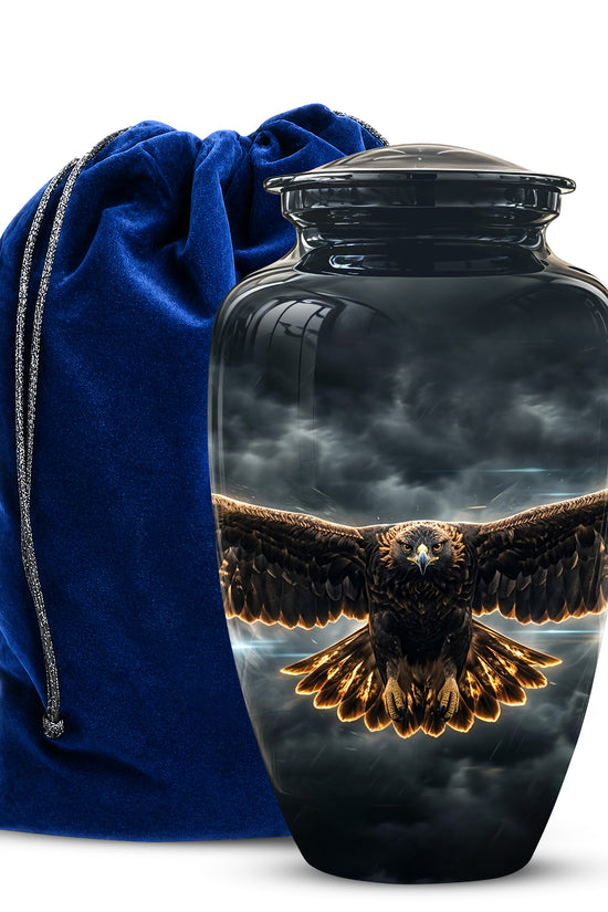 Flying Eagle Memorial Urn - Handcrafted Custom Urns For Human Ashes