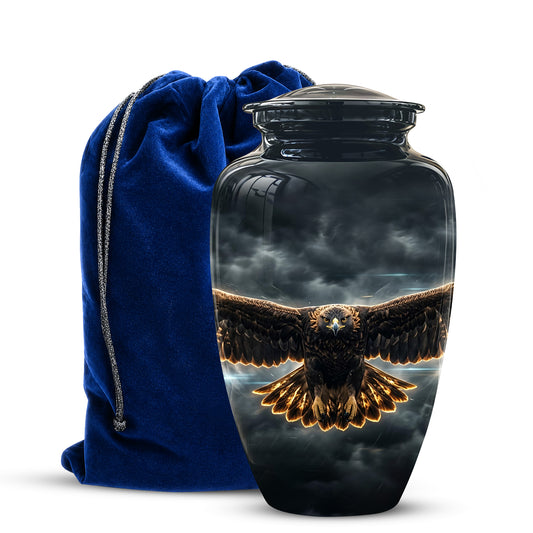 Flying Eagle Memorial Urn - Handcrafted Custom Urns For Human Ashes
