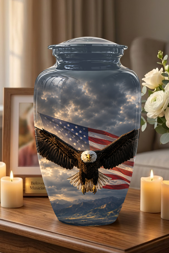 American Eagle Memorial Urn - Patriotic Burial Urns For Human Ashes