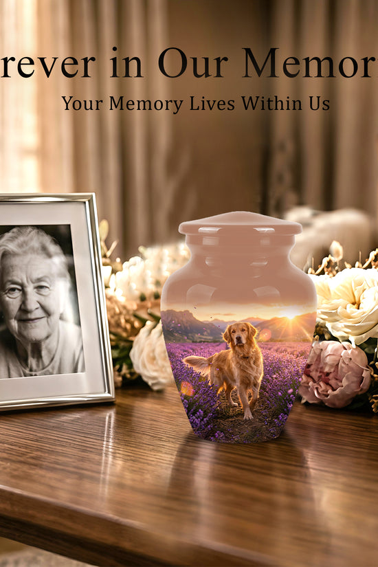 Golden Retriever Memorial Urn - Eternal Resting Urn For Pet Dog Ashes