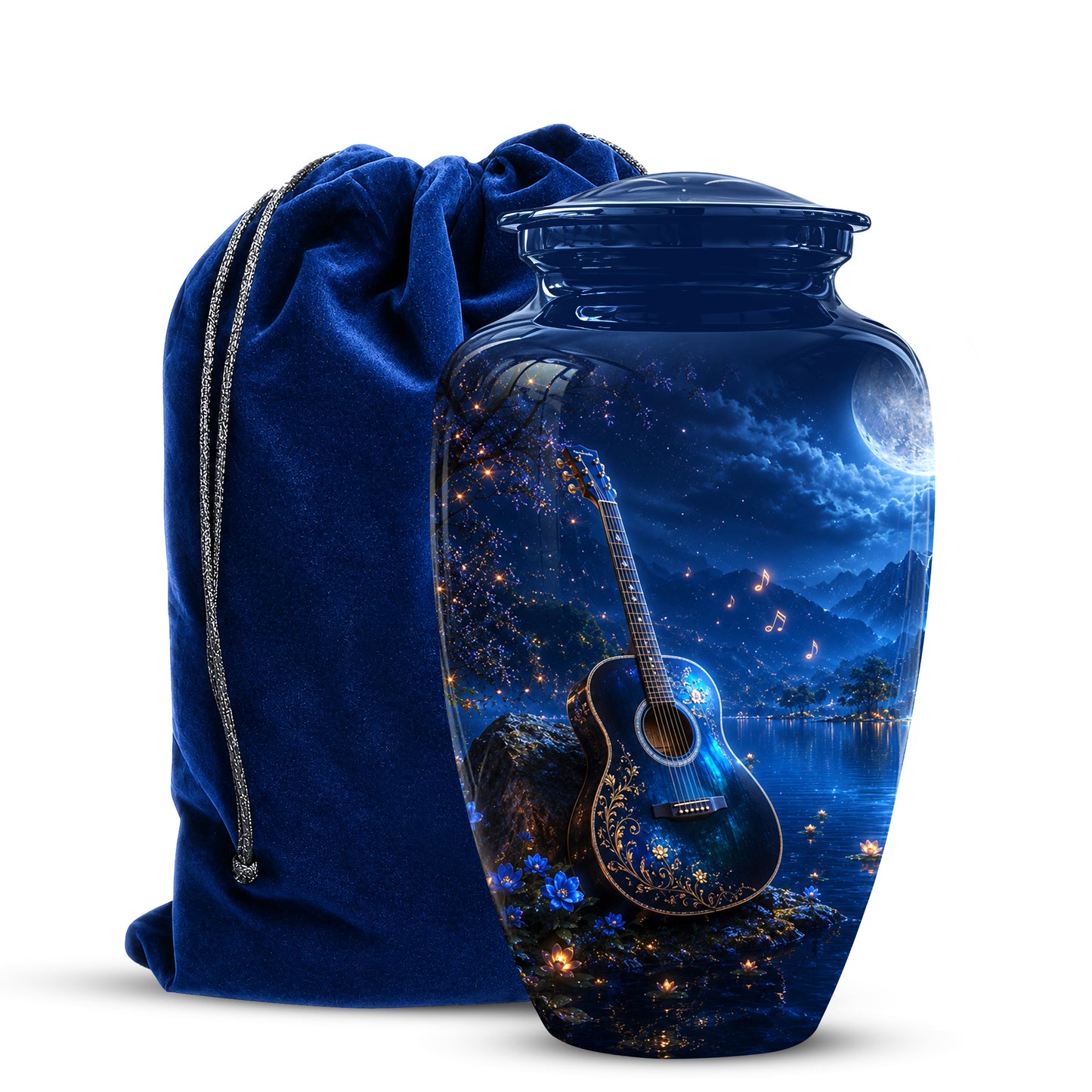 Acoustic Guitar Cremation Urn - Custom Guitar Urns For Human Ashes