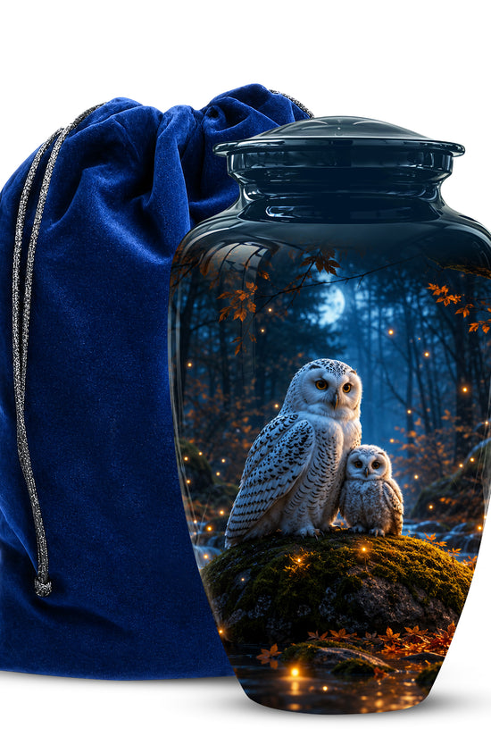 Owl With Owlet Themed Urn - Custom Cremation Urns For Human Ashes