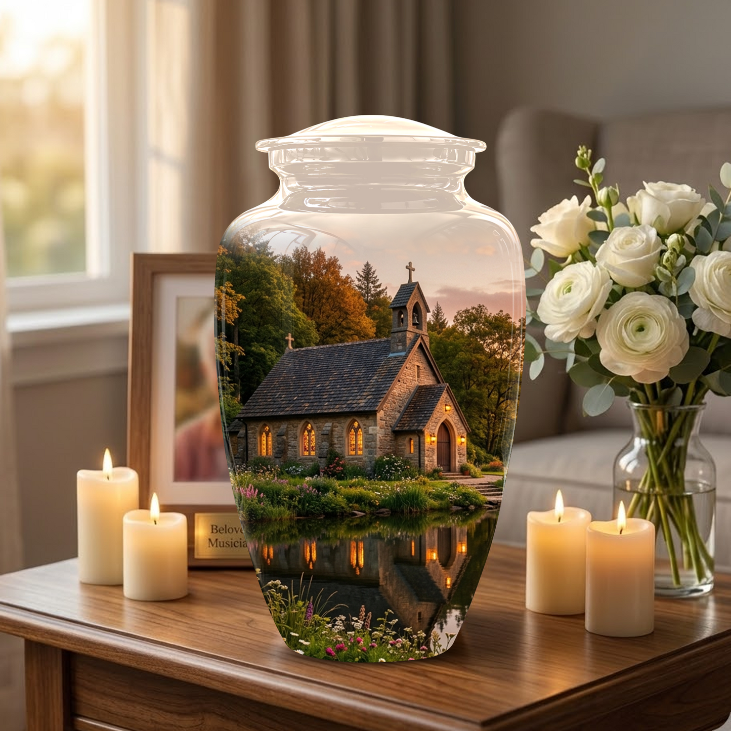 Christian Church Cross Burial Urn - Spiritual Burial Urns For Human Ashes
