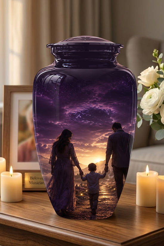 Father, Son & Mother Memorial Urn - Artistic Burial Urns For Human Ashes